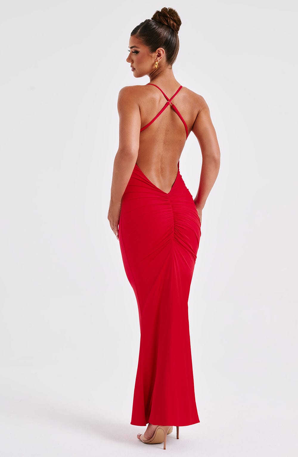 Zara Maxi Dress - Red - Sassygrove