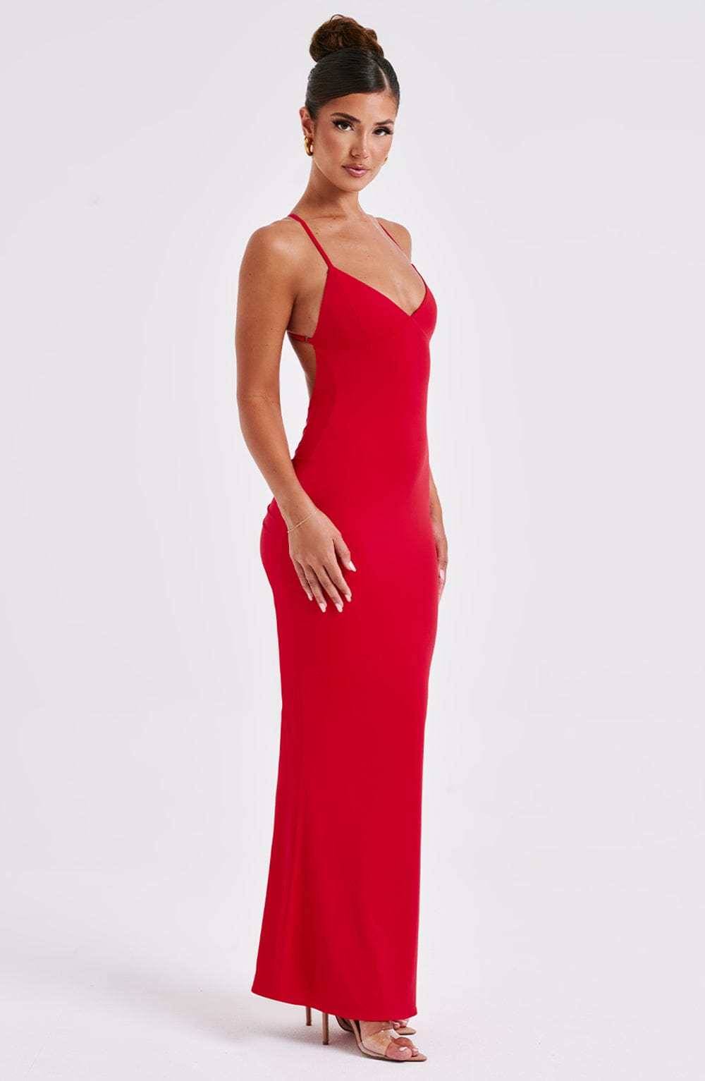 Zara Maxi Dress - Red - Sassygrove