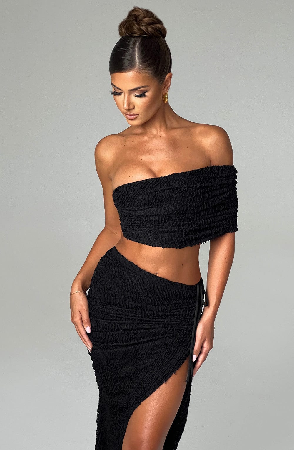 Elsa Midi Skirt - Black - Sassygrove