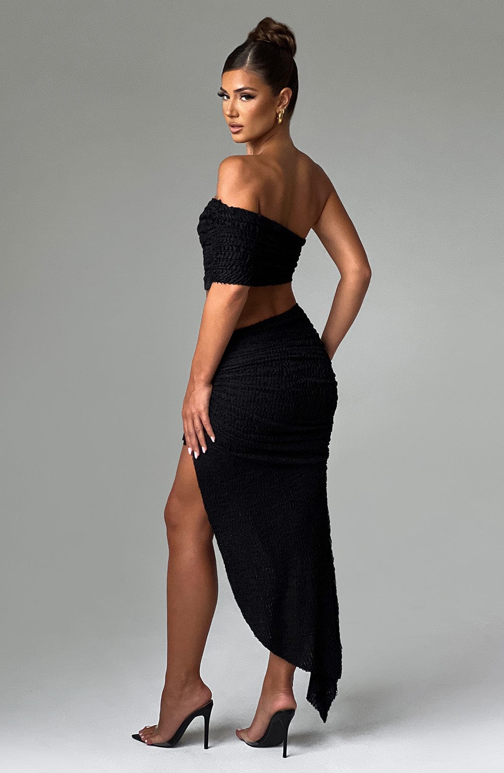 Elsa Midi Skirt - Black - Sassygrove