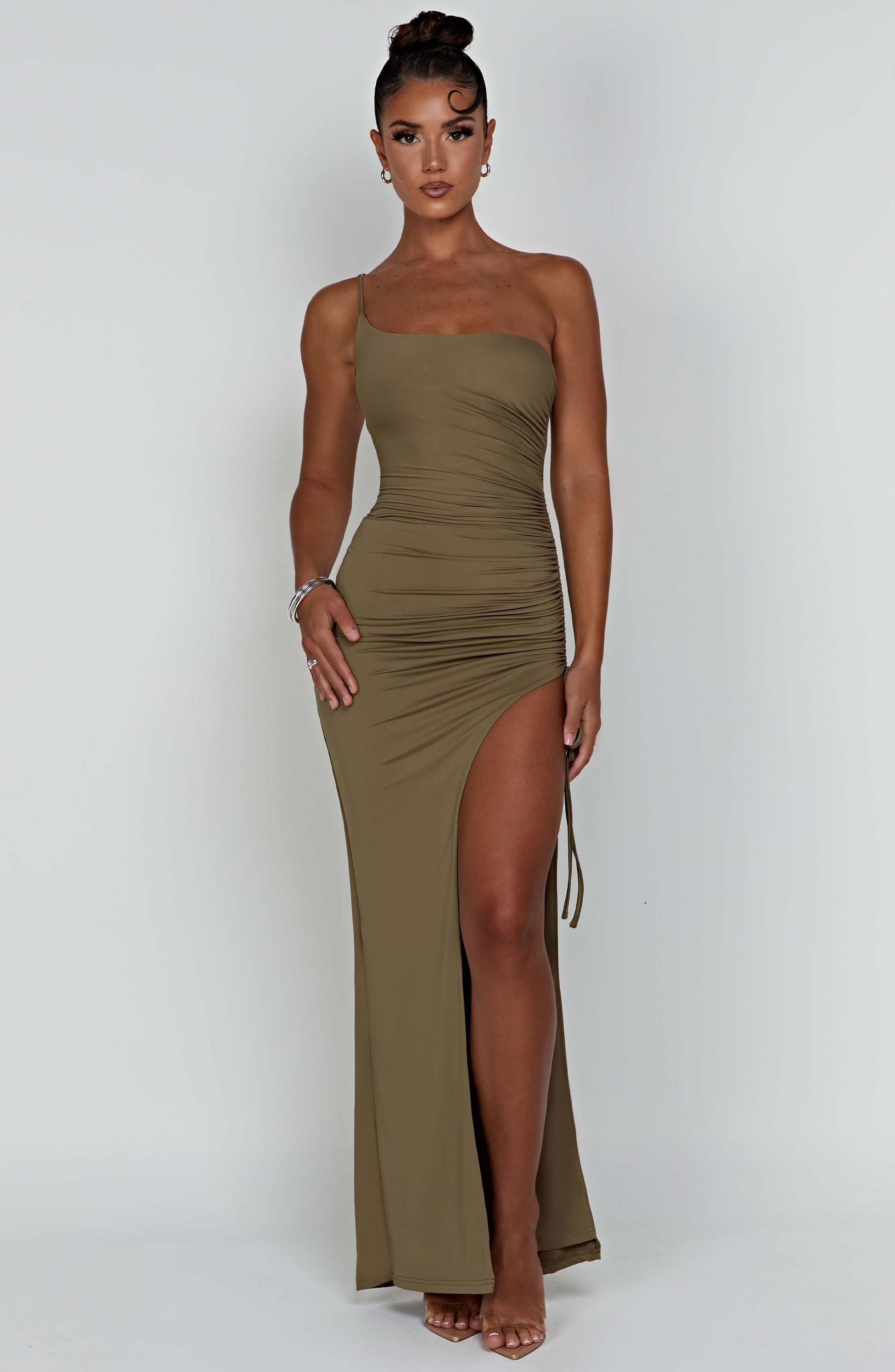 Zahara Maxi Dress - Khaki - Sassygrove