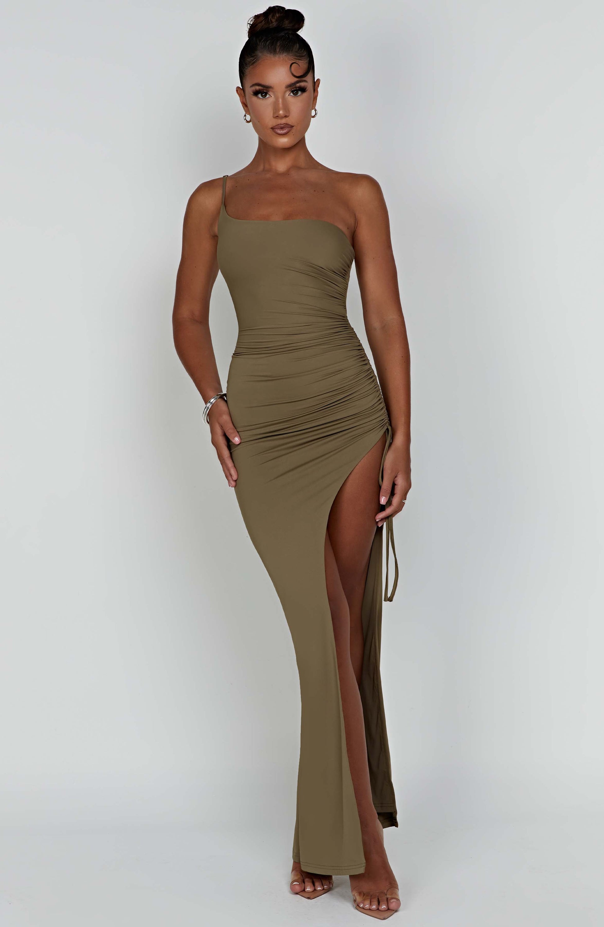 Zahara Maxi Dress - Khaki - Sassygrove