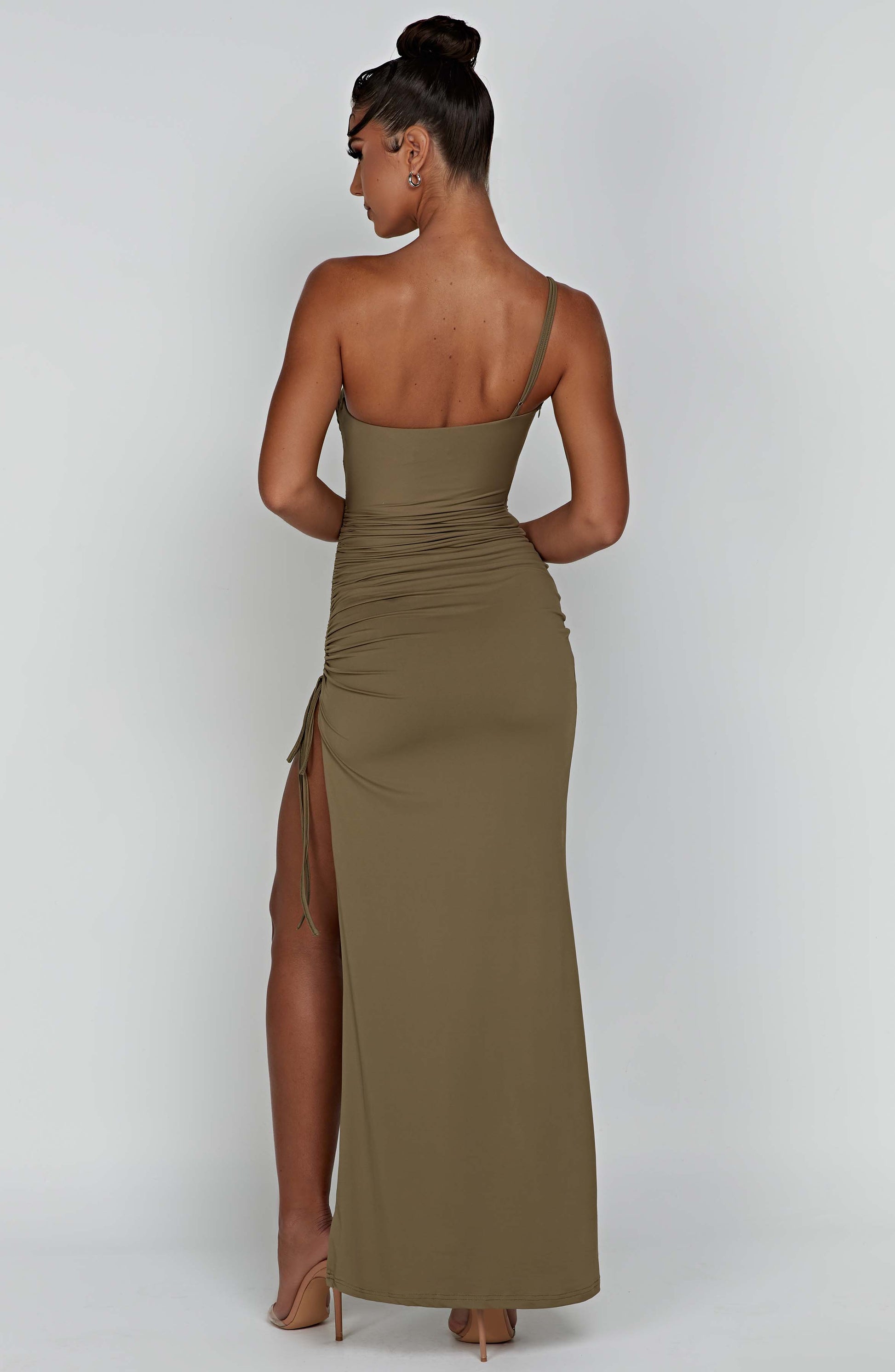 Zahara Maxi Dress - Khaki - Sassygrove