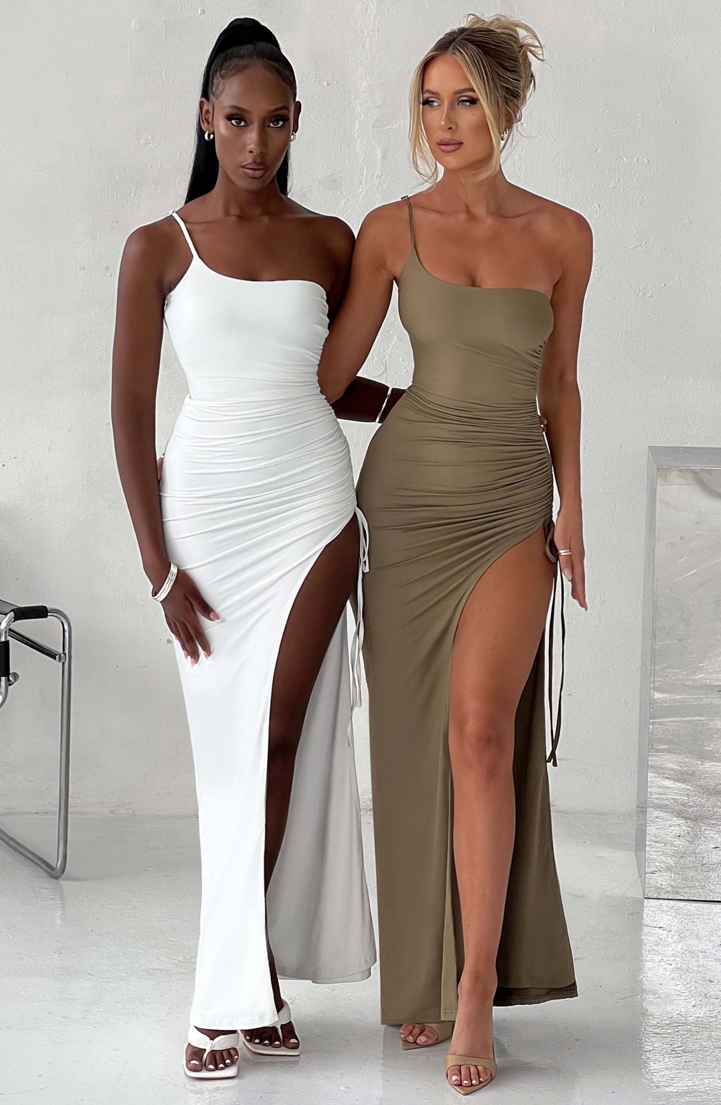 Zahara Maxi Dress - Khaki - Sassygrove