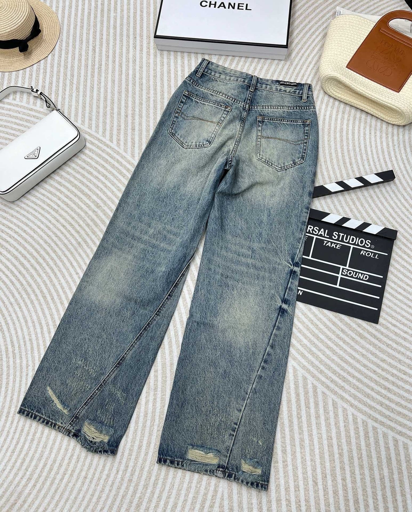 Vintage Wash Wide-Leg Jeans - Sassygrove