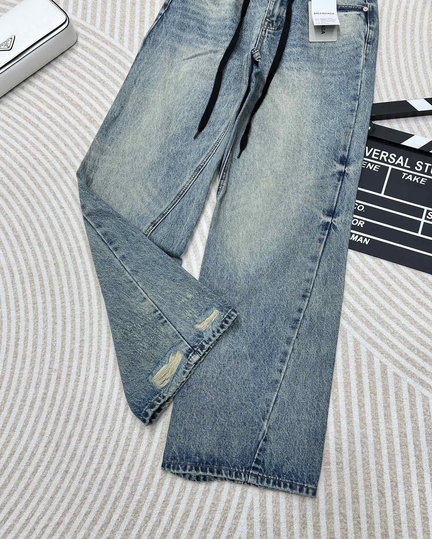 Vintage Wash Wide-Leg Jeans - Sassygrove