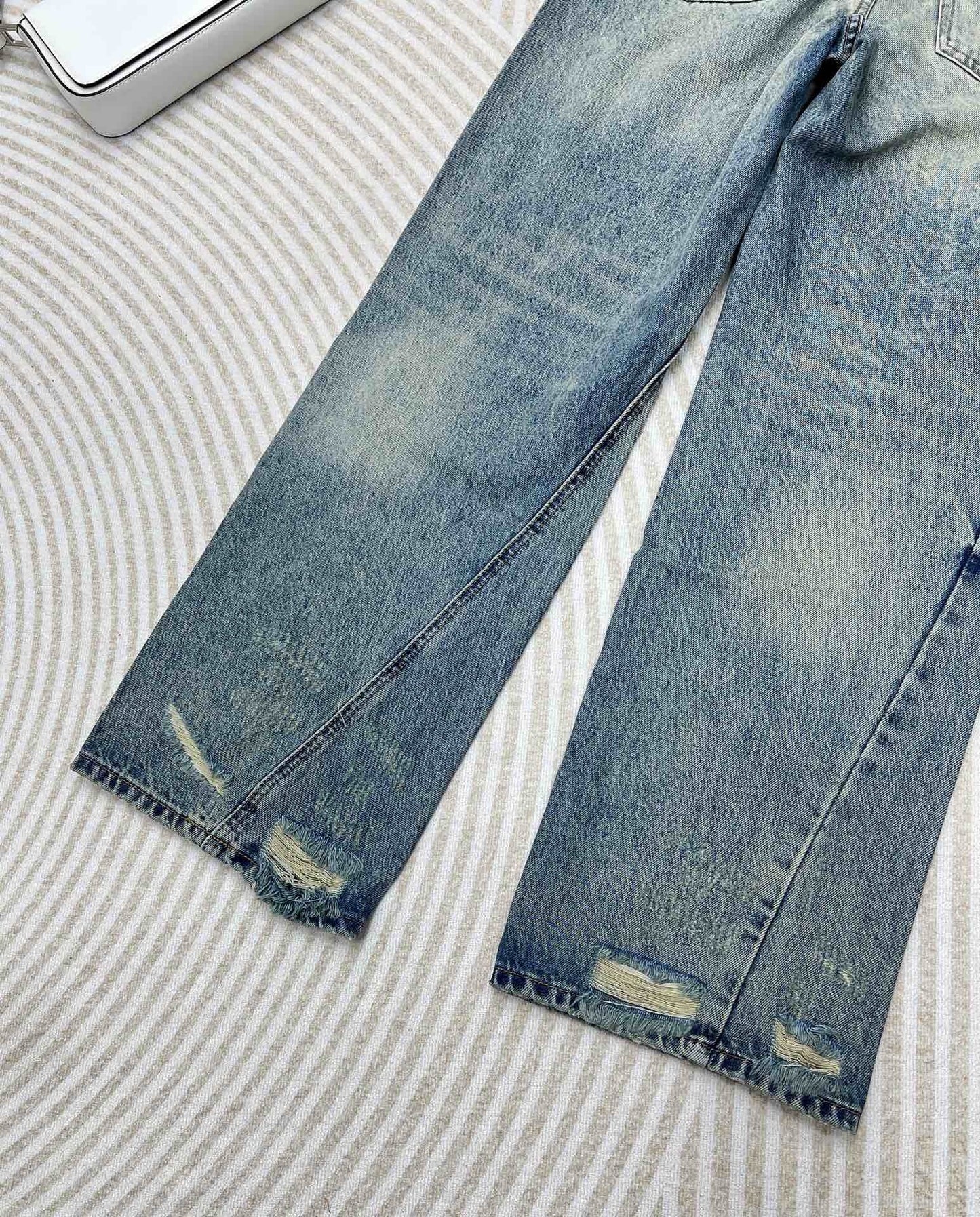 Vintage Wash Wide-Leg Jeans - Sassygrove