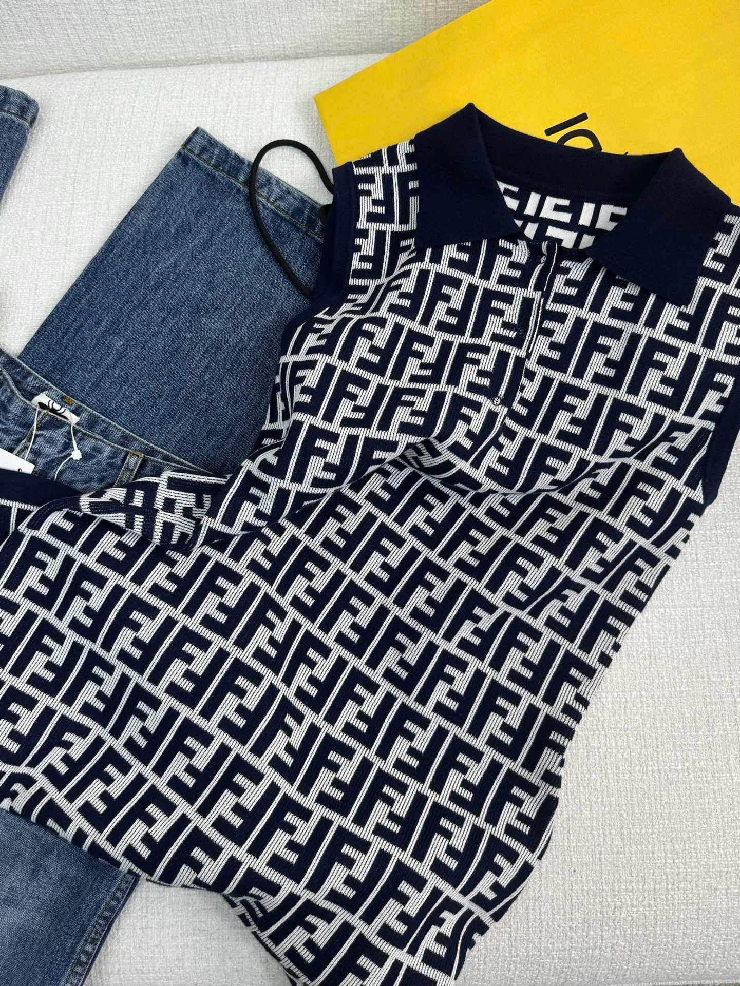 Monogram Knit Polo Tank - Sassygrove