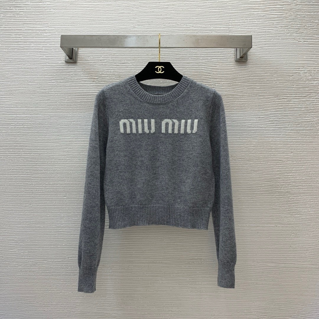 Logo Knit Crop Sweater - Sassygrove