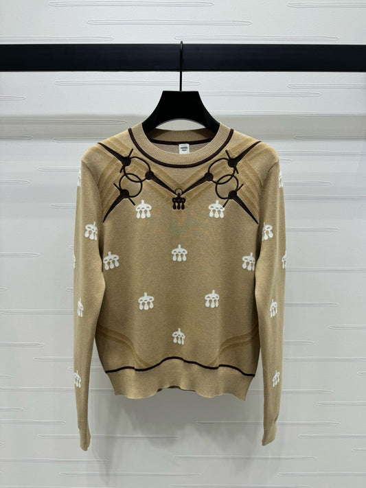Equestrian Motif Knit Sweater - Sassygrove