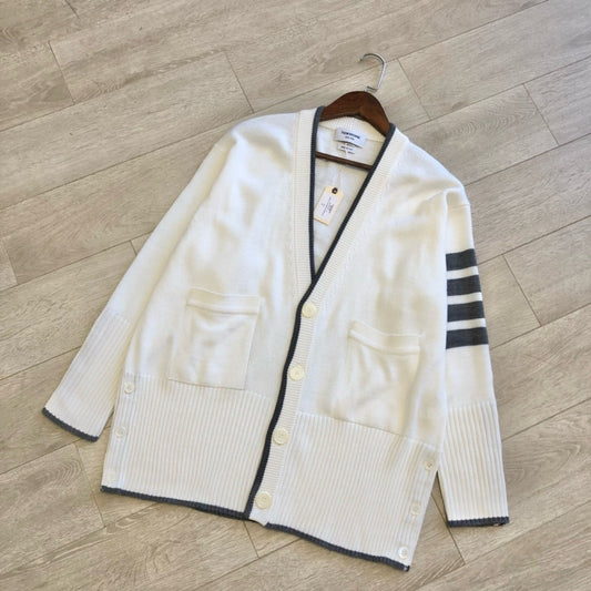 Classic Stripe Button Cardigan - Sassygrove
