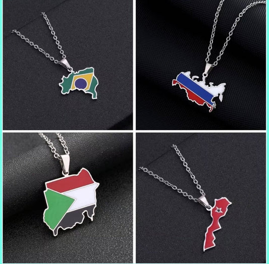 Flag necklace