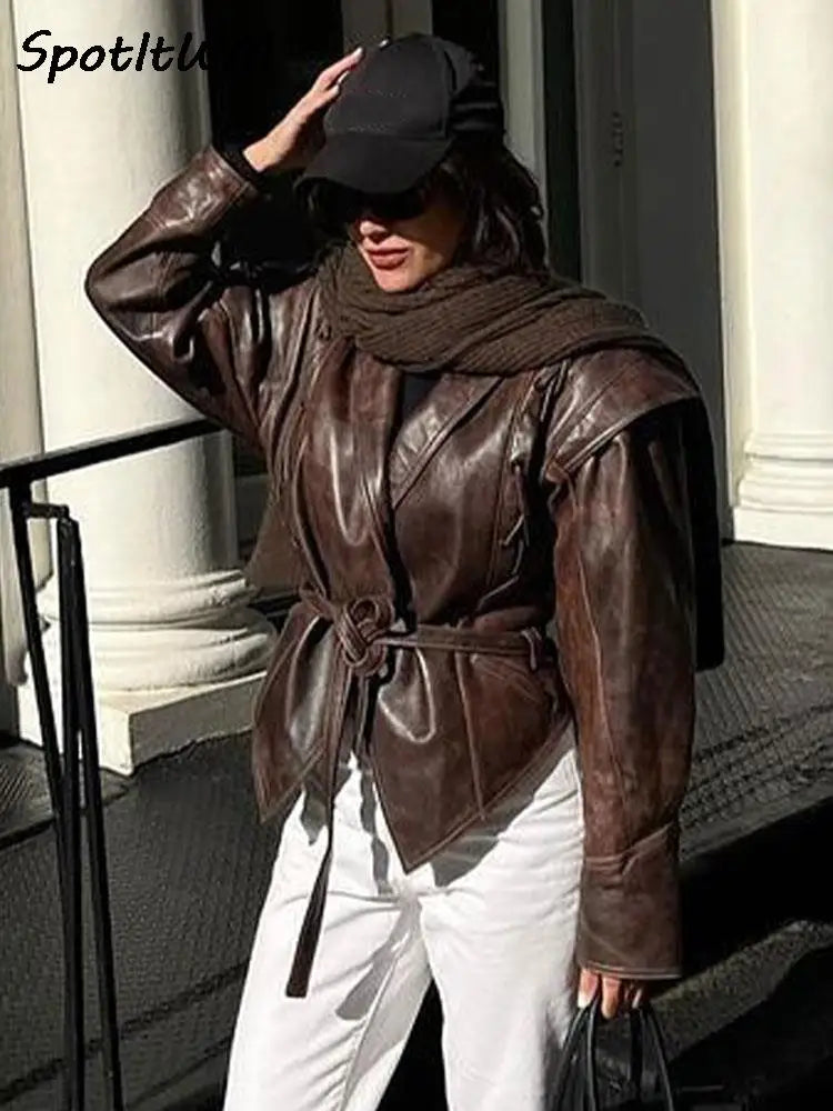 Faux Leather Jacket - Sassygrove