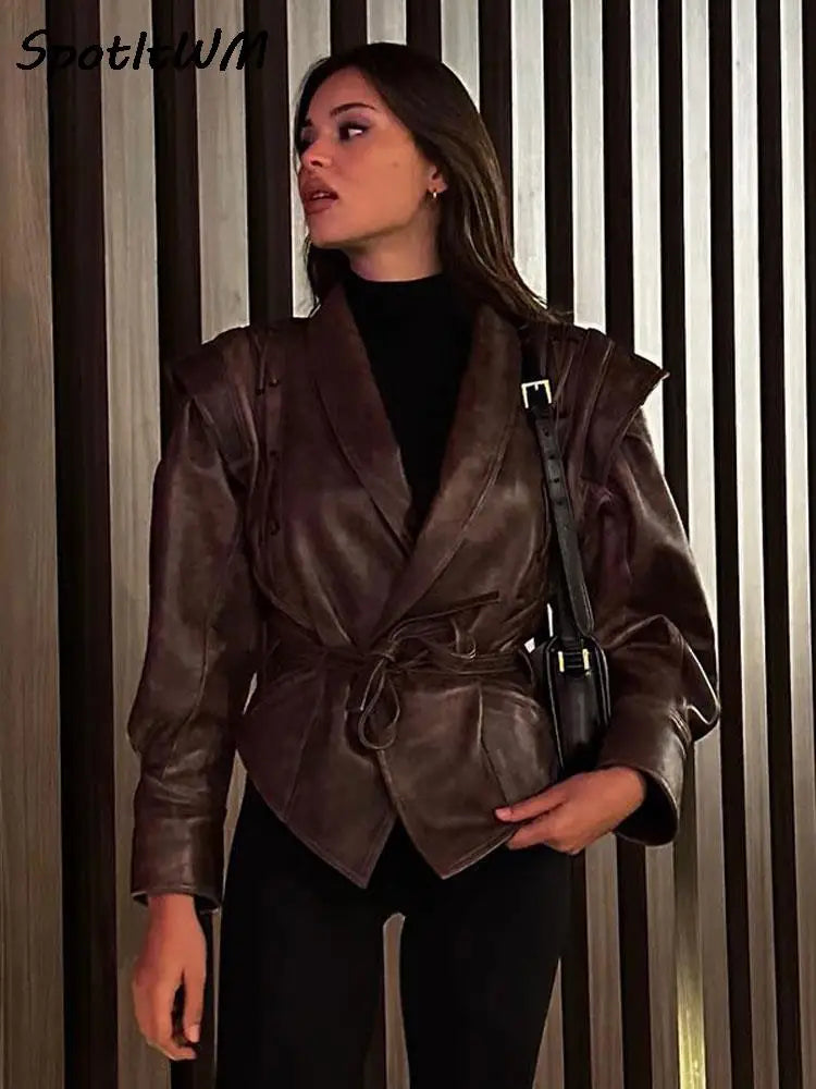 Faux Leather Jacket - Sassygrove