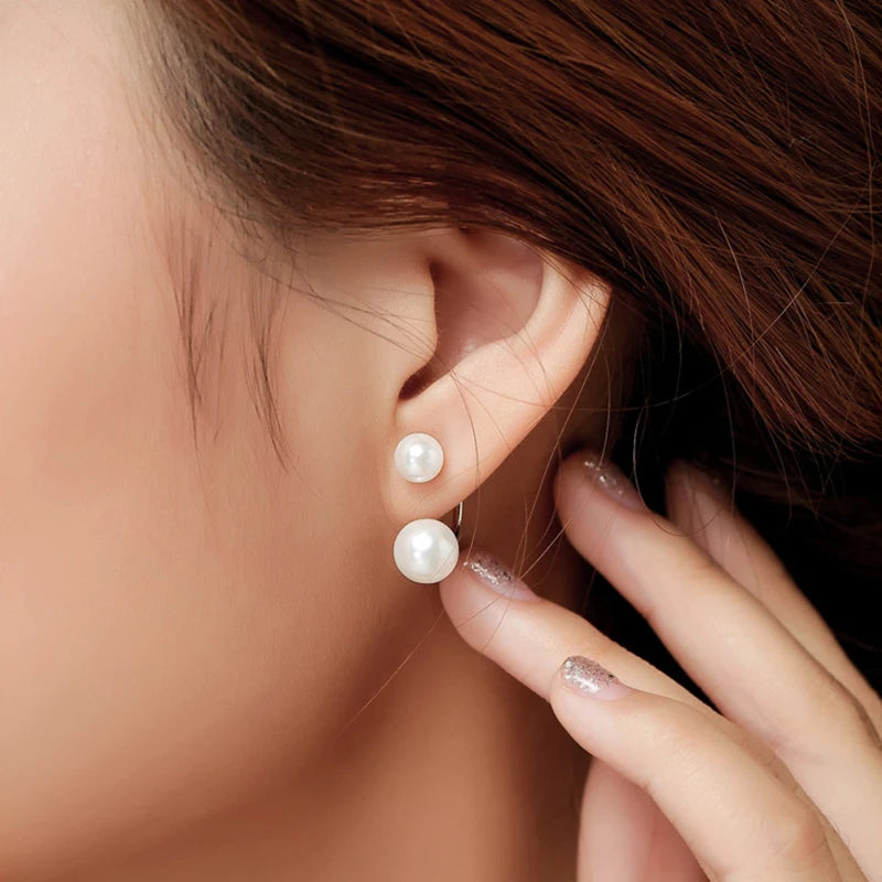 Pearl U-Shaped Studs - Sassygrove