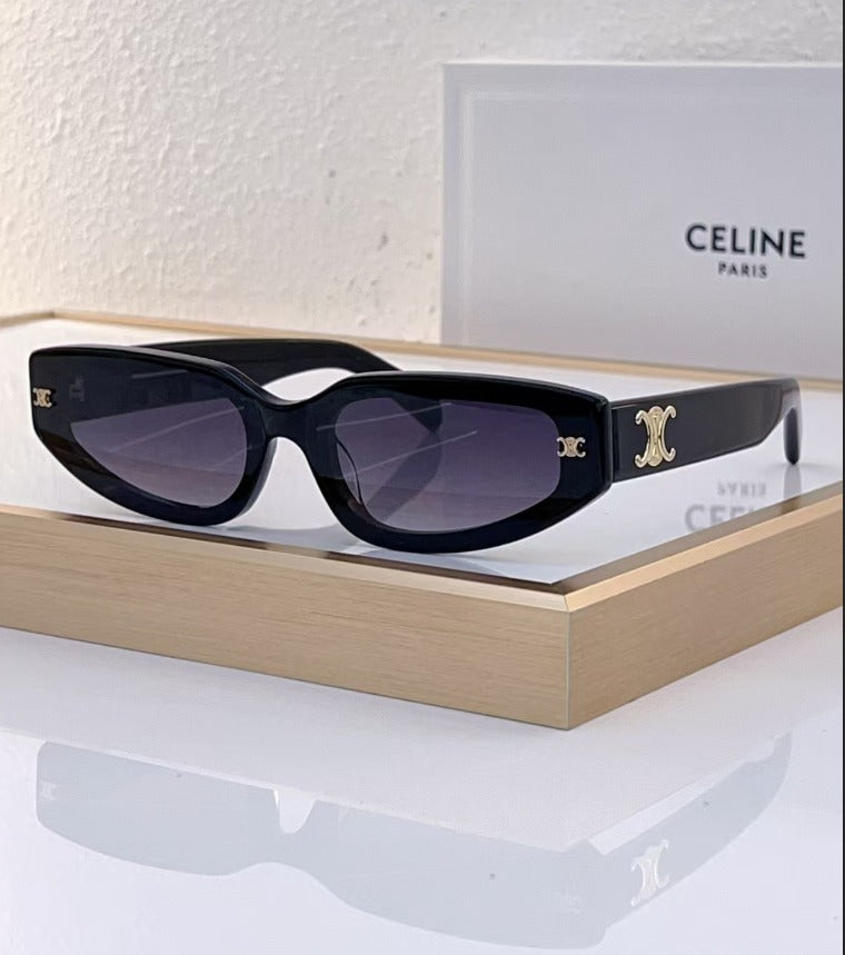 Celine Triomphe Black Cat-Eye Sunglasses - Sassygrove