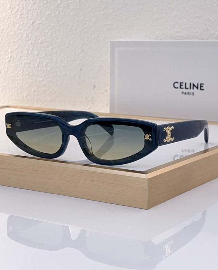 Celine Triomphe Black Cat-Eye Sunglasses - Sassygrove