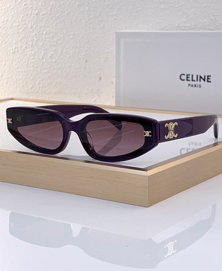 Celine Triomphe Black Cat-Eye Sunglasses - Sassygrove