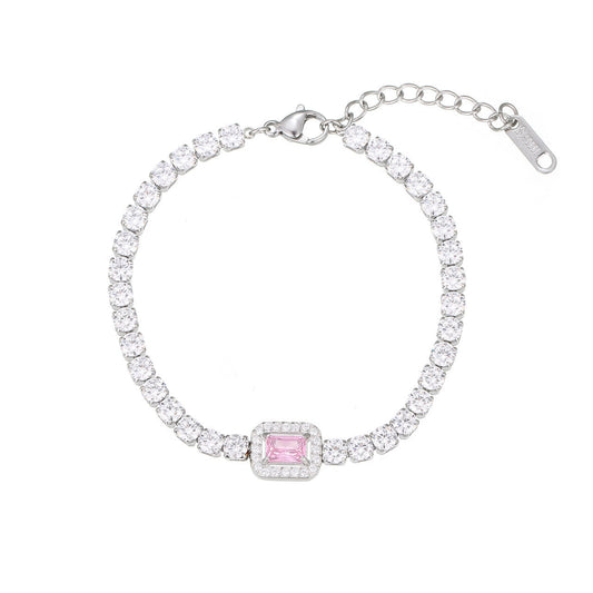 Jasmina pink diamond bracelet - Sassygrove