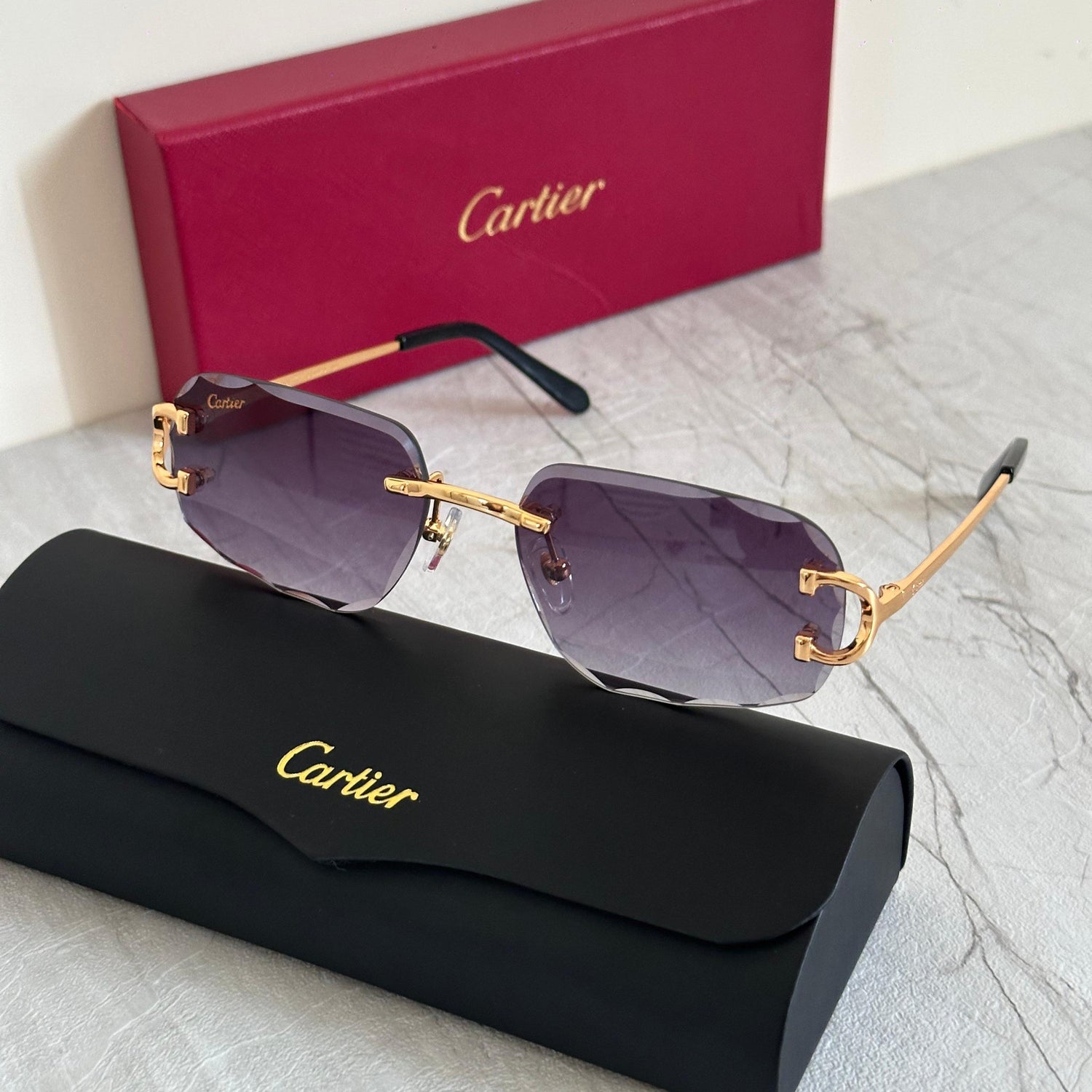 Cartier CT0226S Rimless Sunglasses - Sassygrove
