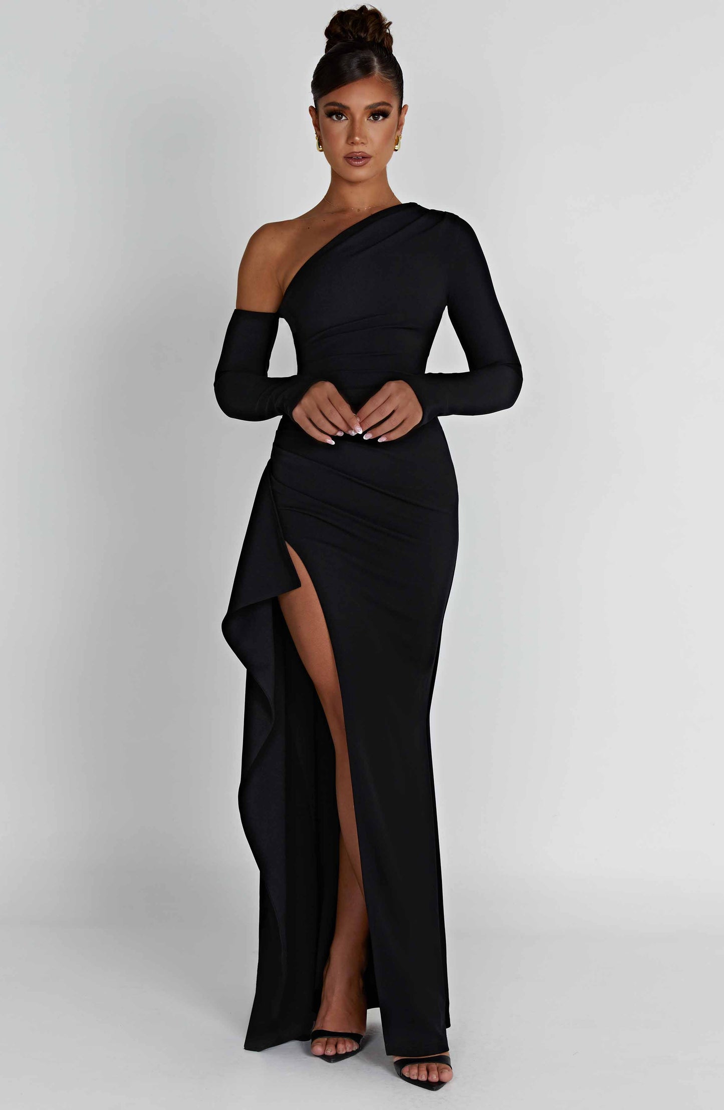 Adrienne Maxi Dress - Black - Sassygrove