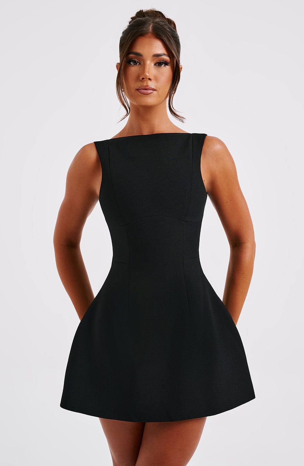 Amara Mini Dress - Black - Sassygrove