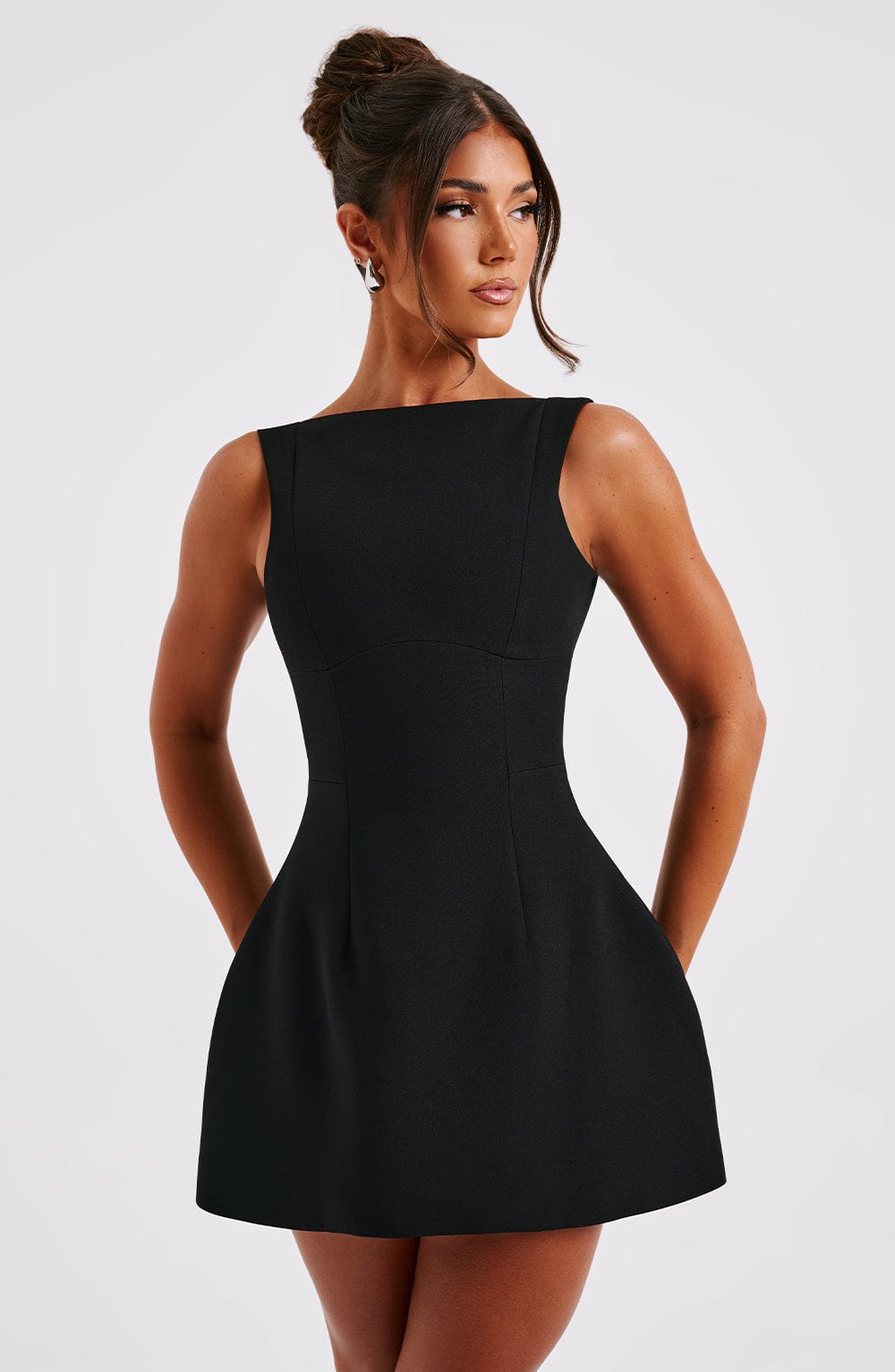 Amara Mini Dress - Black - Sassygrove