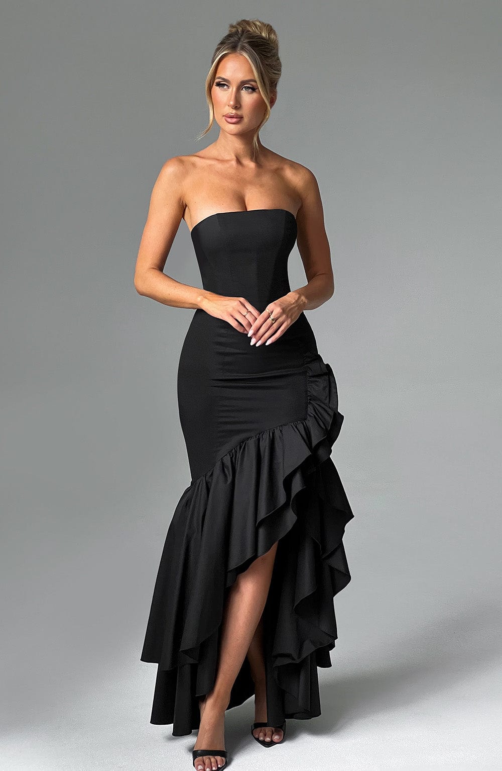 Midnight Serenade Maxi Dress - Black - Sassygrove