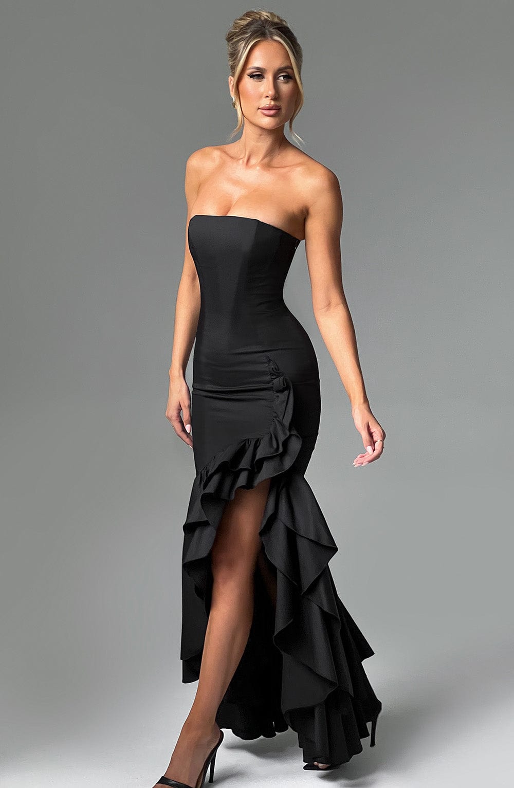 Midnight Serenade Maxi Dress - Black - Sassygrove