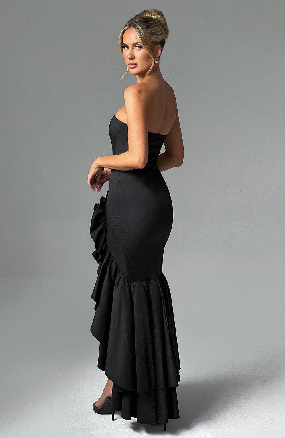 Midnight Serenade Maxi Dress - Black - Sassygrove