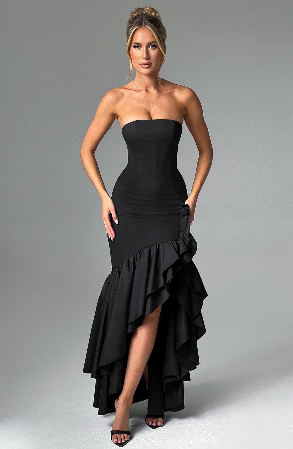 Midnight Serenade Maxi Dress - Black - Sassygrove