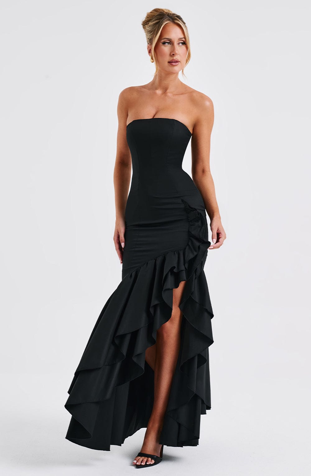 Midnight Serenade Maxi Dress - Black - Sassygrove