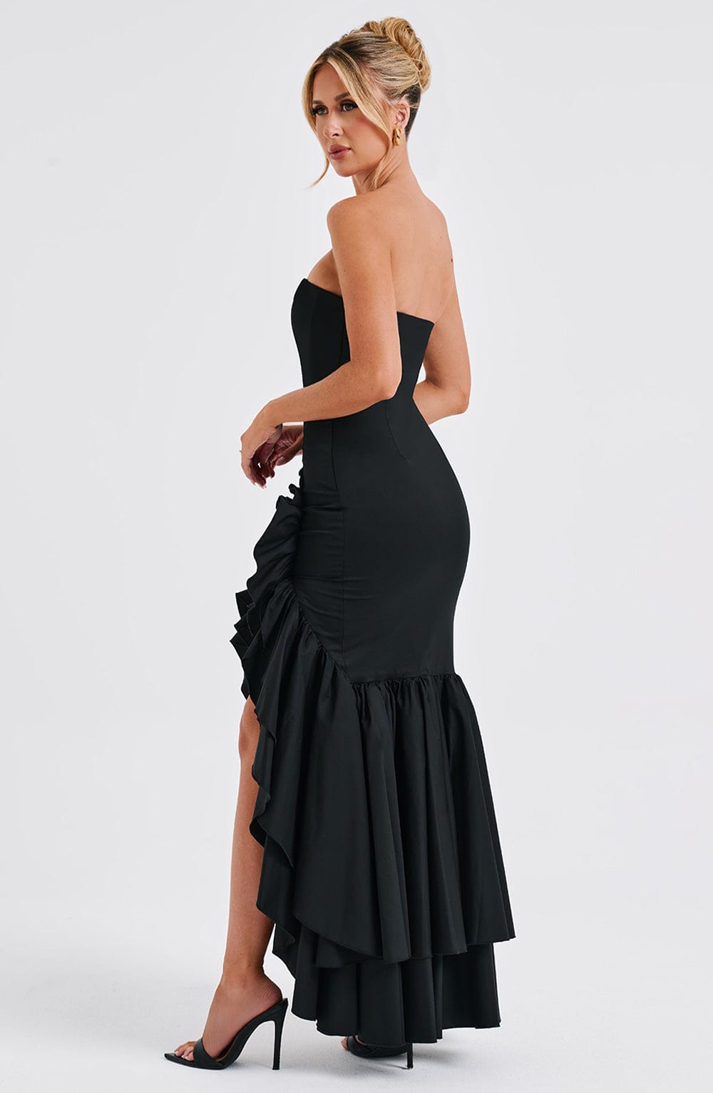 Midnight Serenade Maxi Dress - Black - Sassygrove