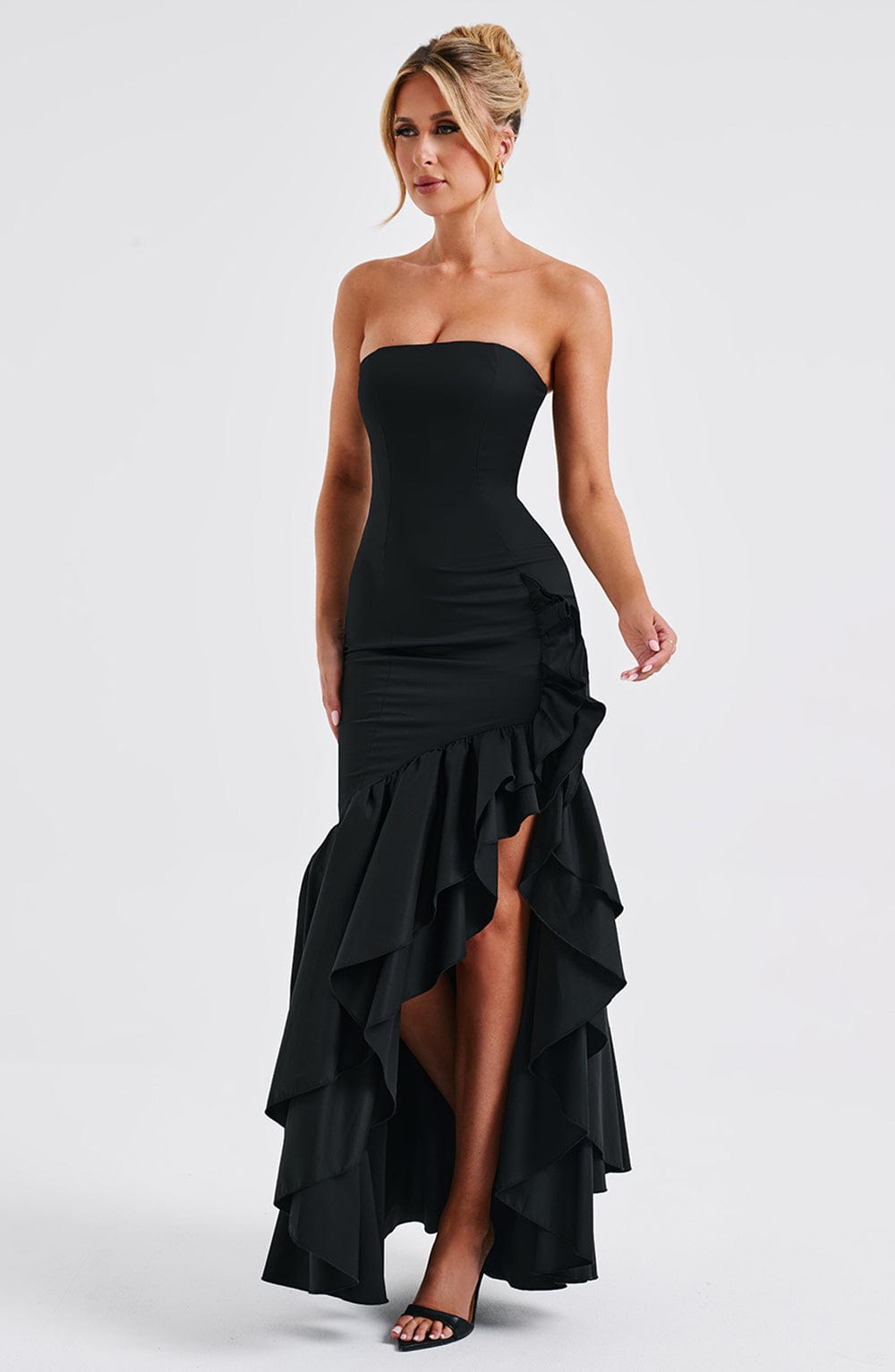 Midnight Serenade Maxi Dress - Black - Sassygrove