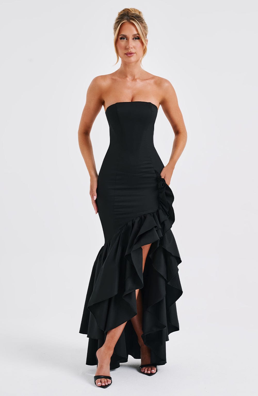 Midnight Serenade Maxi Dress - Black - Sassygrove