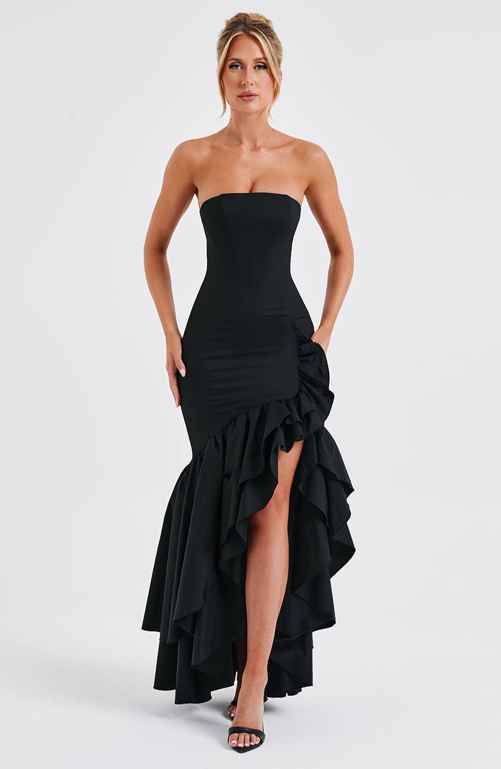 Midnight Serenade Maxi Dress - Black - Sassygrove