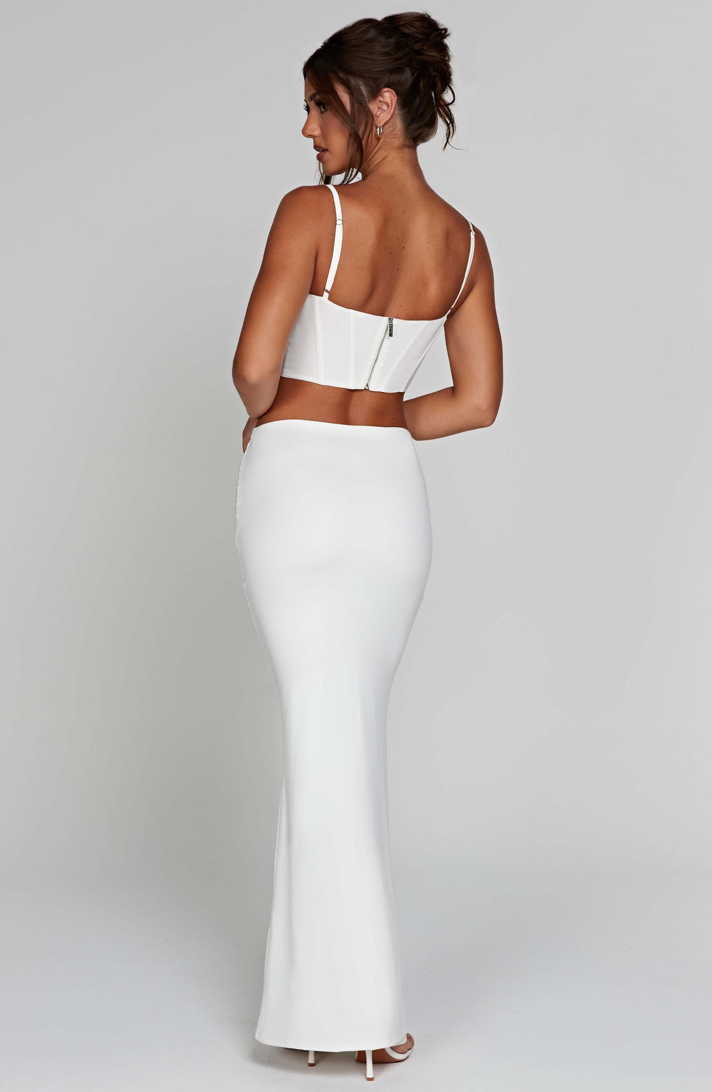 Luminous Breeze Maxi Skirt-White - Sassygrove