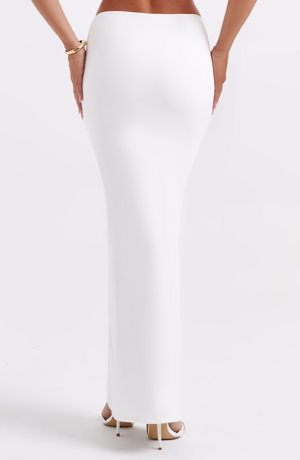 Luminous Breeze Maxi Skirt-White - Sassygrove