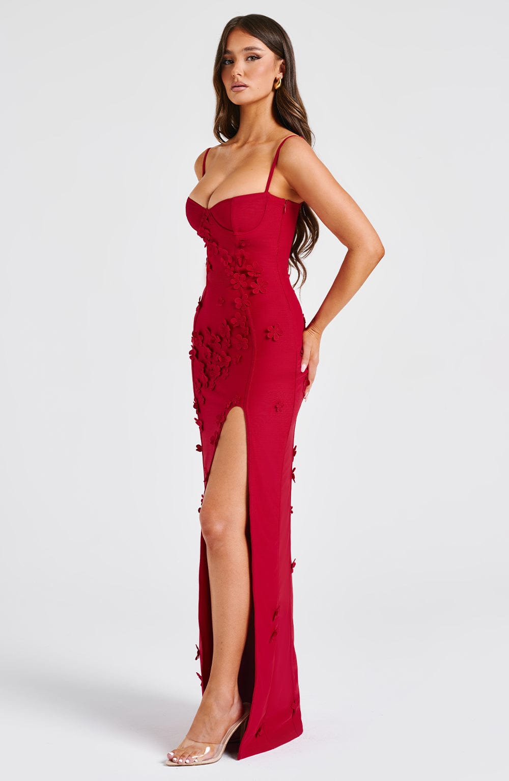 Scarlet Symphony Maxi Dress- Red - Sassygrove