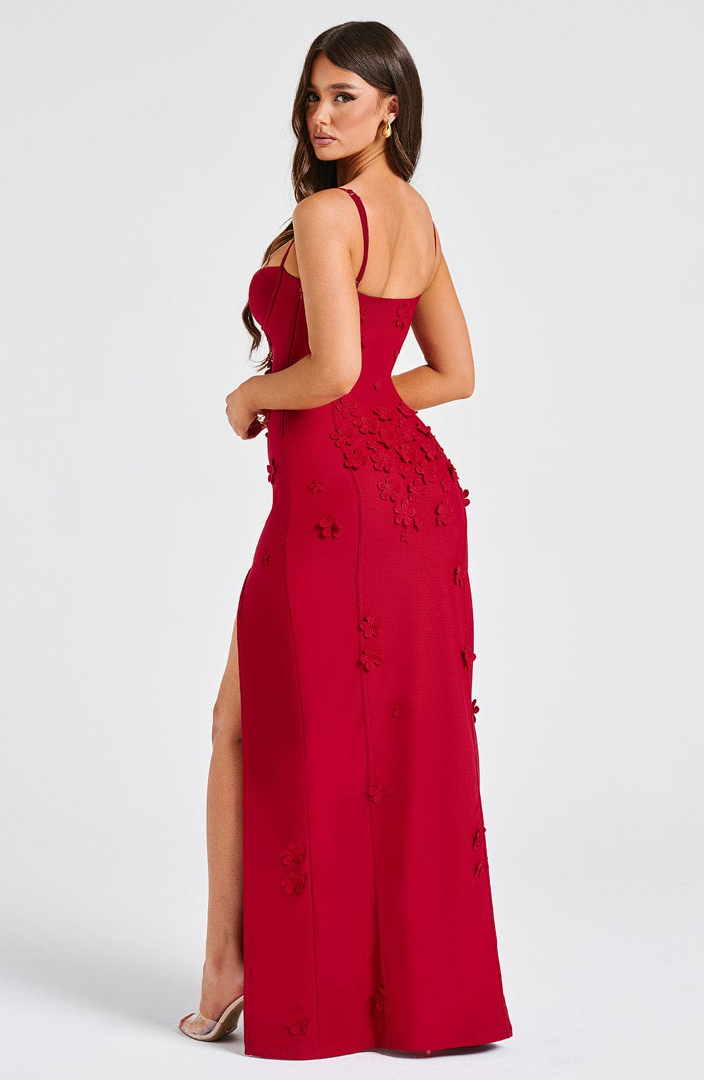 Scarlet Symphony Maxi Dress- Red - Sassygrove