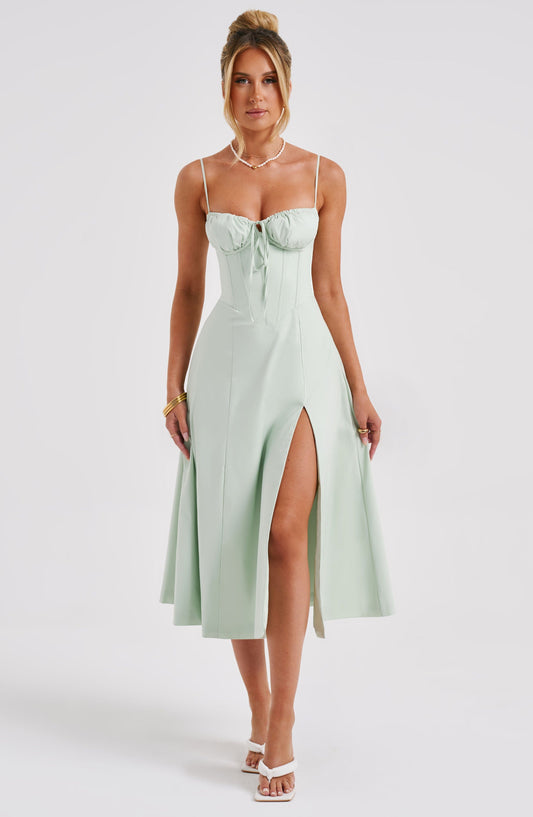 Delilah Midi Dress - Sage - Sassygrove