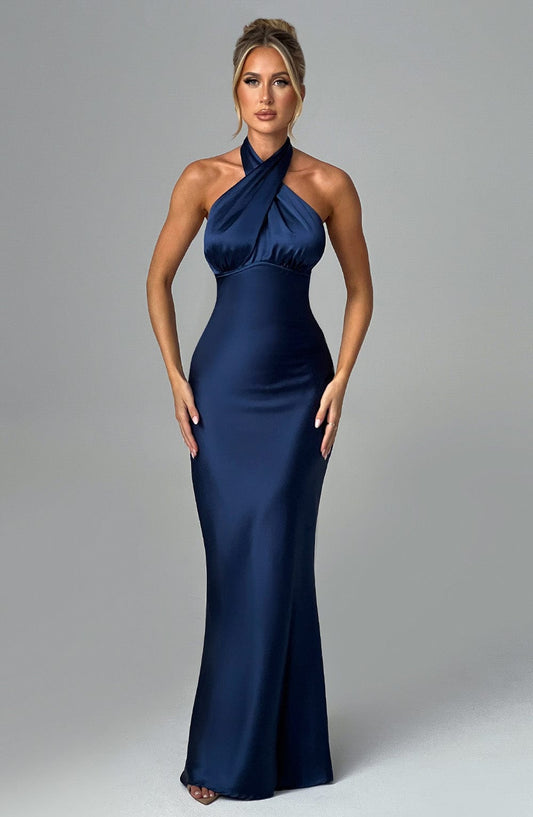 Diana Maxi Dress - Navy - Sassygrove