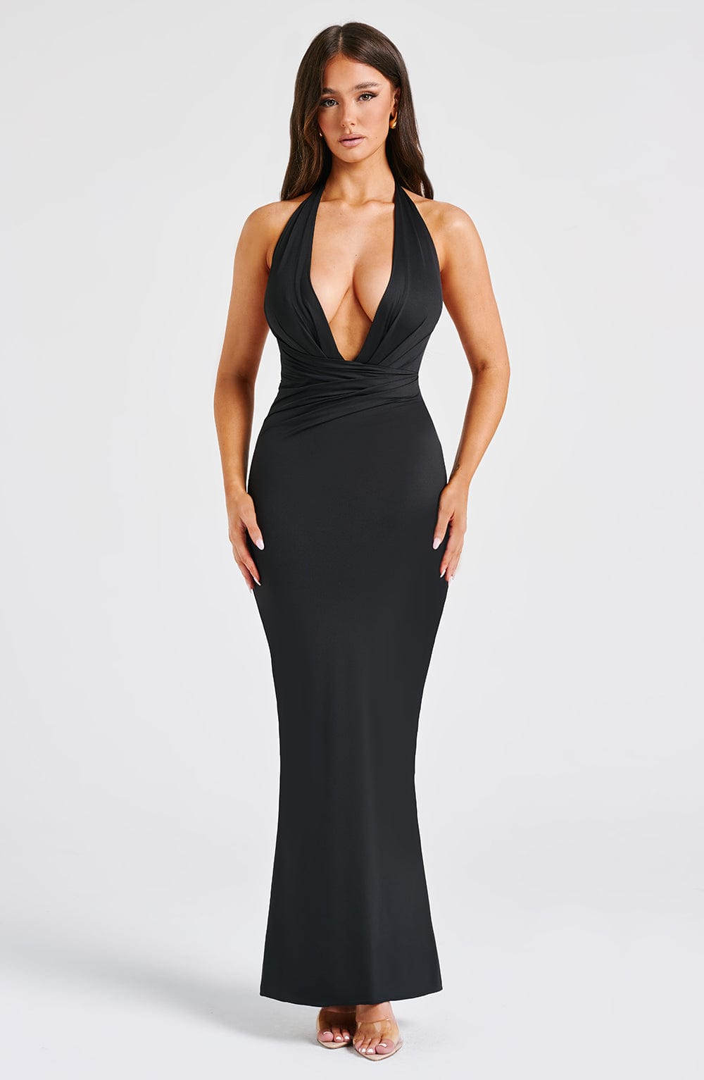 Twilight Elegance Maxi Dress-Black - Sassygrove