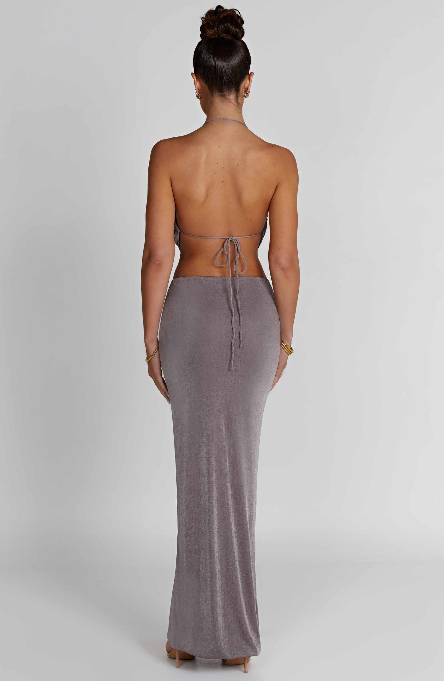 Charcoal Elegance Maxi Skirt - Sassygrove