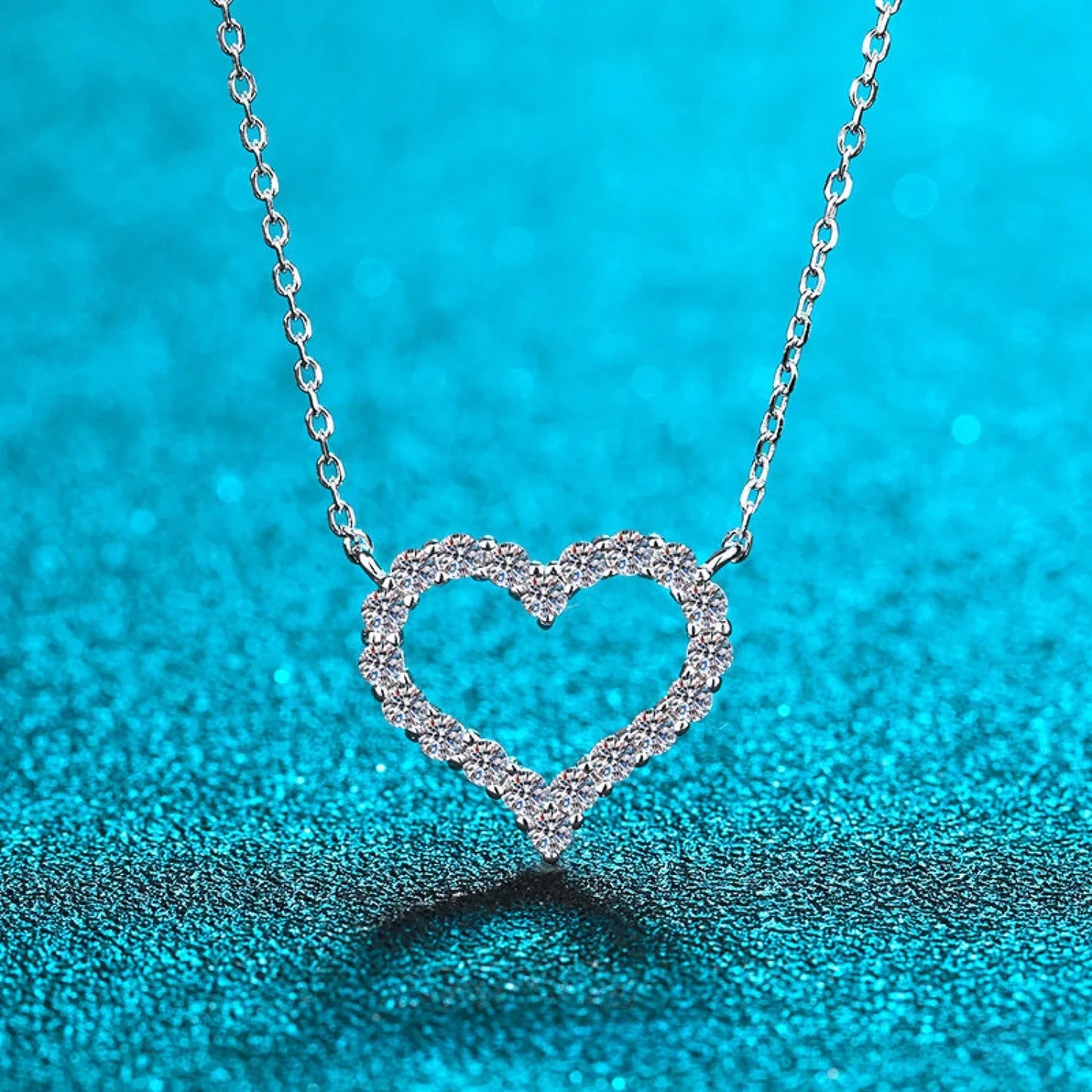 Forever Shine Heart Shaped Moissanite Necklace Bea