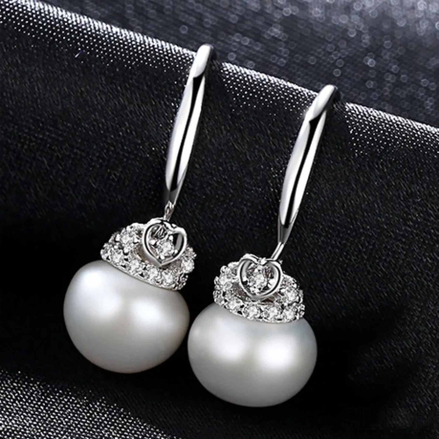 Freshwater Sterling Silver Pearl Bridal Earrings Ariana