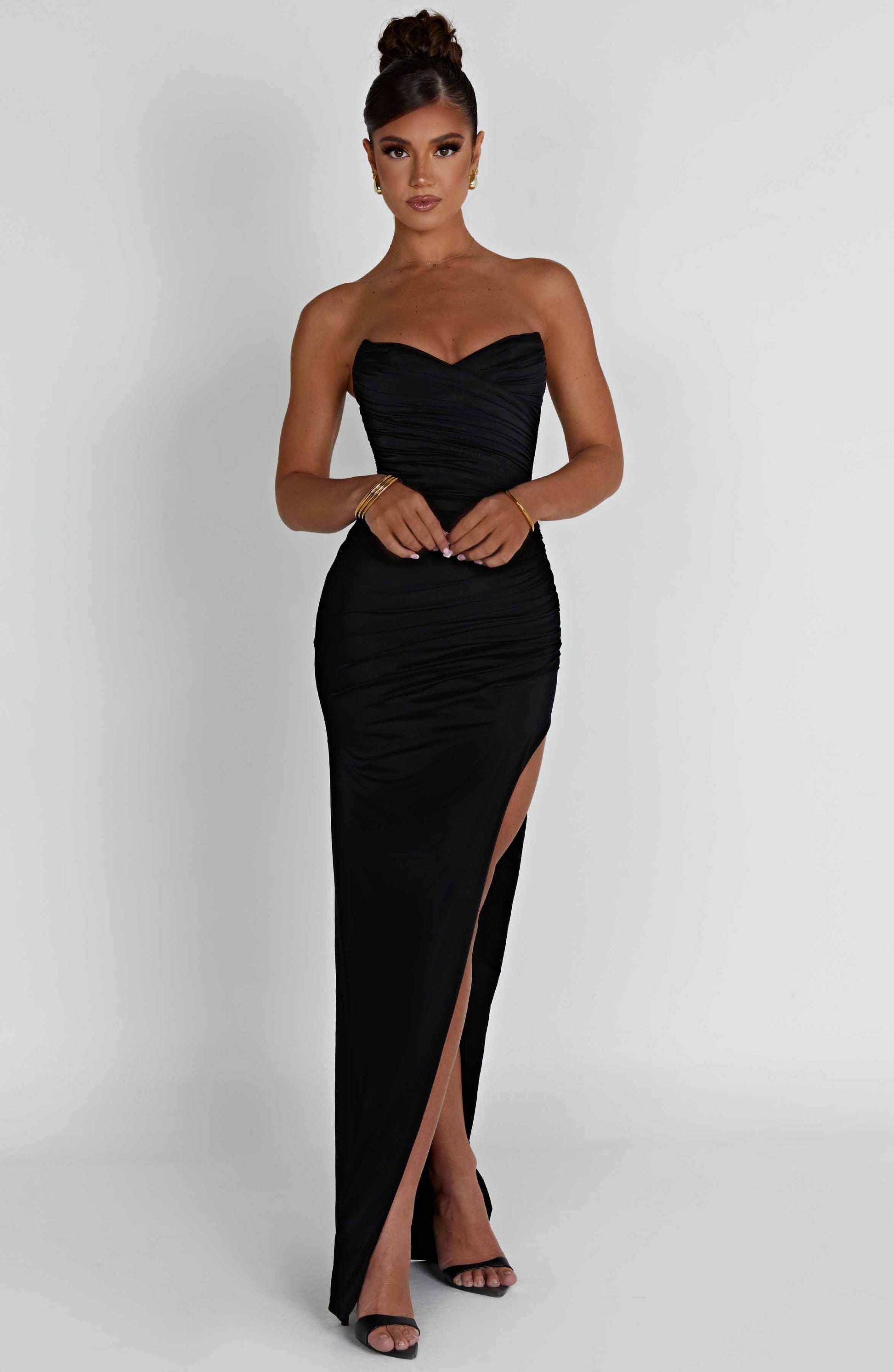 Giuliana Maxi Dress - Black - Sassygrove