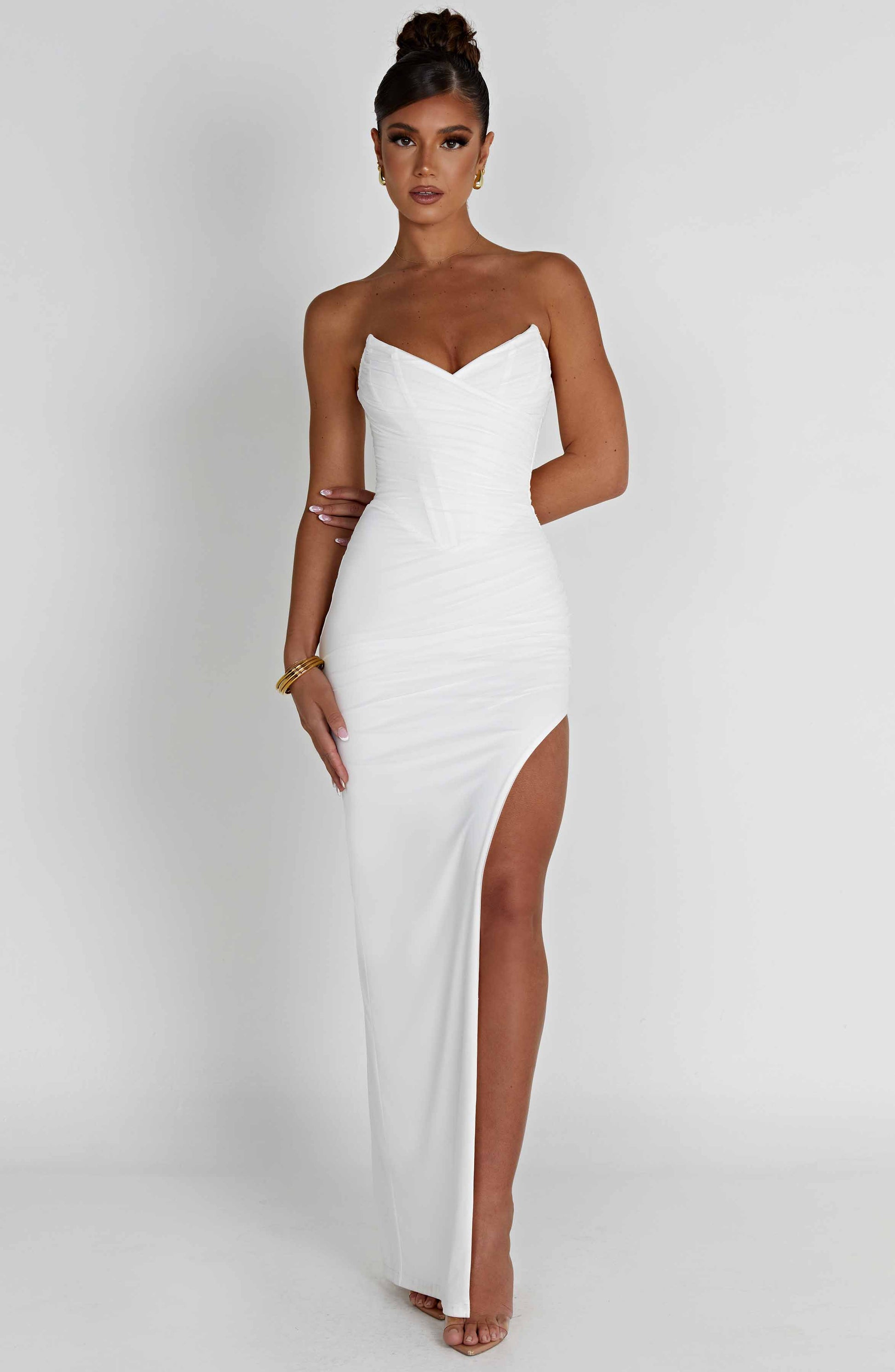 Giuliana Maxi Dress - Ivory - Sassygrove