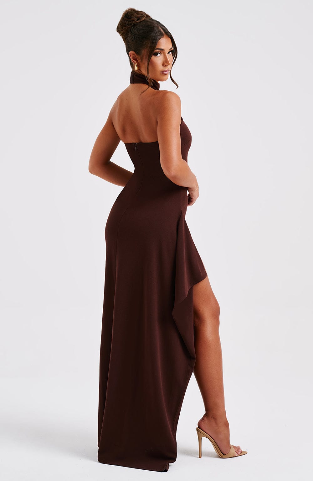 Isabella Maxi Dress - Chocolate - Sassygrove