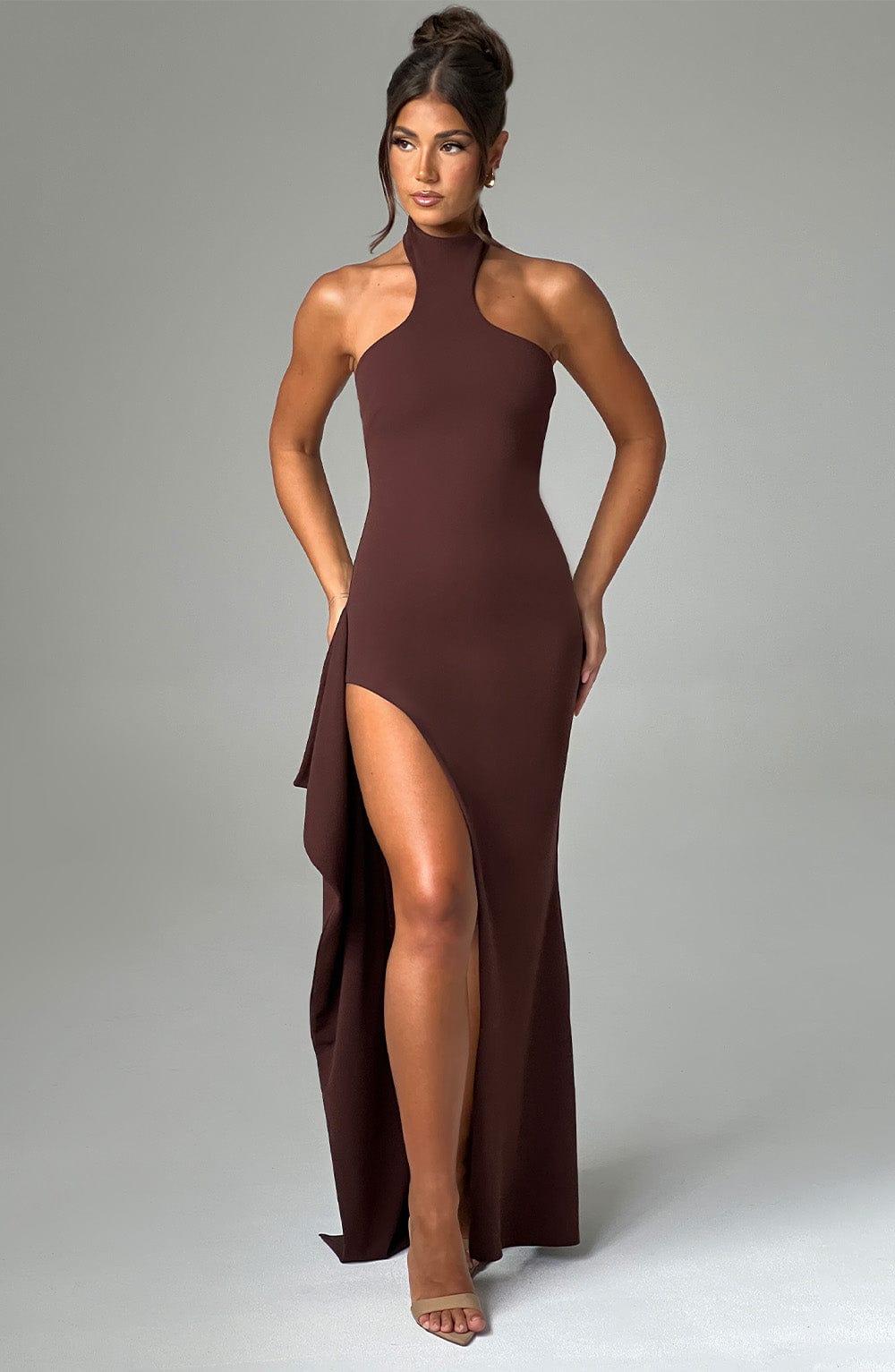 Isabella Maxi Dress - Chocolate - Sassygrove